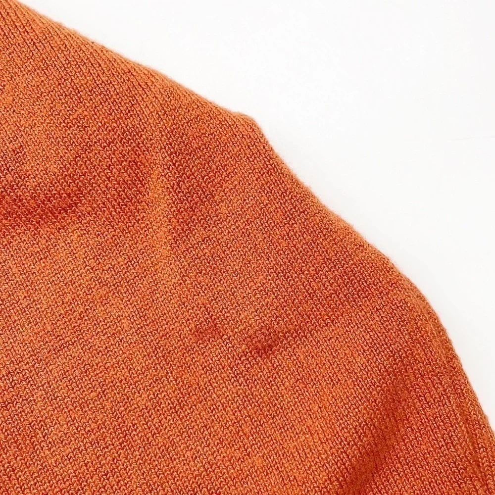 Naranka orange floral knit button down cardigan